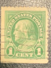 USA FRANKLIN VERT 1 CENT - 3 timbres IMPARFAITS UNIQUES - RRR