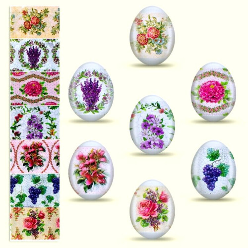 Déco oeufs pâques - fleurs, de