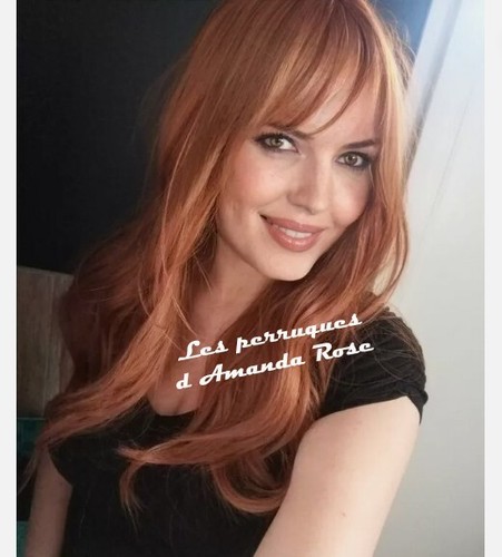 Perruque rousse ondulations - ,