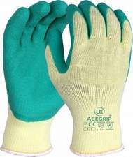 Gants De Jardinage Multi-Usage En Latex Vert Avec Paume Enduite AceGrip