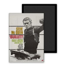 Bullitt 1968 version 5 Affiche Film Cinéma - Magnet Frigo 54 x 78 mm