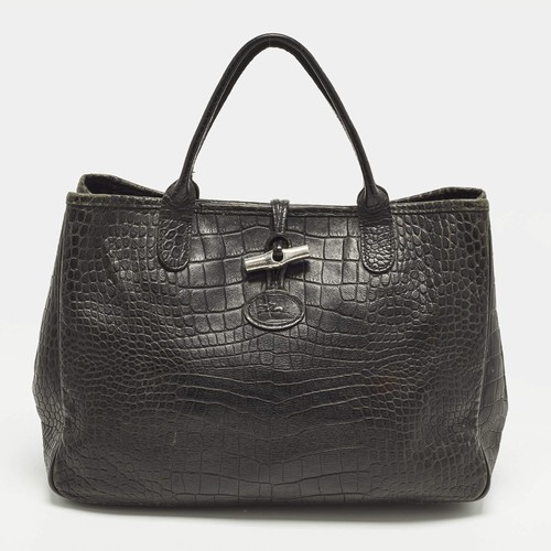 Longchamp roseau black croc - roseau,