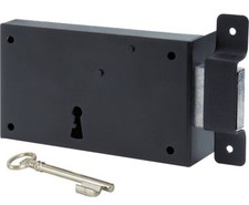 Serrure en applique Bricard monopoint horizontale Pour porte de cave Ouvrant Dr