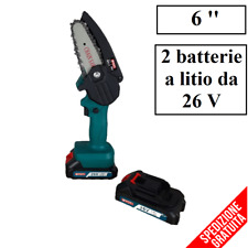 Mini Scie à Chaîne 6 Pouces Élettrique 2 Piles 26V Coupe-Branches Tronçonneuse
