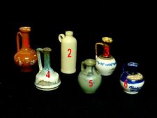 LOT 6 MIGNONNETTES GRÈS CÉRAMIQUE DENBAC COINTREAU MENTON ALCOOLS LIQUEURS