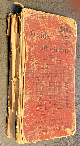 Guide michelin rouge 1922 - guide,