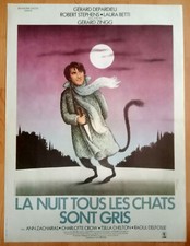 La nuit tous les chats sont gris - DEPARDIEU / ZINGG - Affiche Cinéma 40x60 cm