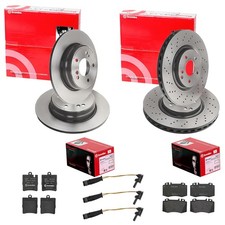BREMBO Disques + Revêtements Avant + Arrière Convient pour Classe C W203 + SLK