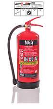 MBS FIRE Extincteur À Poudre ABC 6Kg EN 3 A/B/C 55A 233B= 15LE Inclus Plaquette