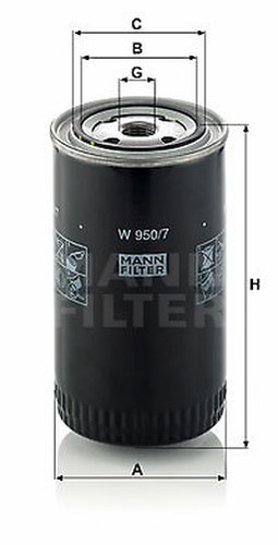 Filtre mann filter 950 7 - mann-filter, w