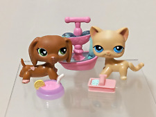 LPS Lot de 2 Littlest Petshop: teckel 556 chat 228 + accessoires