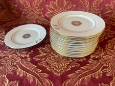 Lot de 12+1 assiettes dessert en porcelaine de Limoges Ø 18.3 cm