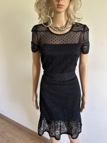 Robe noire dentelle - robe, à