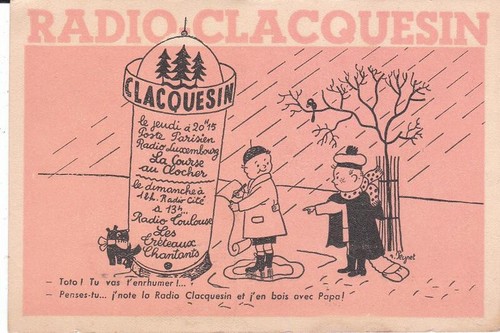 Carte publicitaire radio - ,