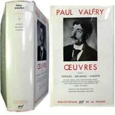 Oeuvres t.1 Poésies Mélanges Variété Paul Valéry bibliothèque de la Pléiade 1962