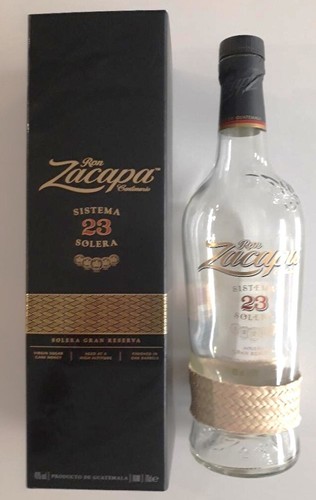 Bouteille vide rhum - , "zacapa"