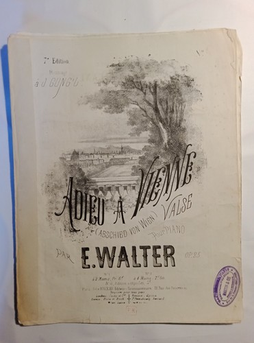 Valse pour piano - , "adieu