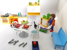 Playmobil 5336 cuisine dollhouse kitchen jaune et blanche maison