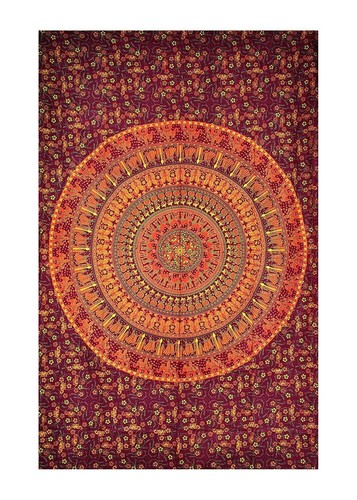 Couvre lit indien mandala - indien,