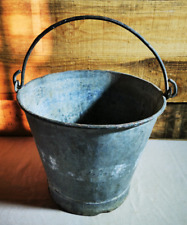 ANCIEN SEAU GALVA ZINC DECO