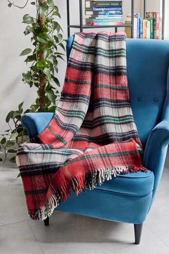Merino wool tartan couverture - merino,