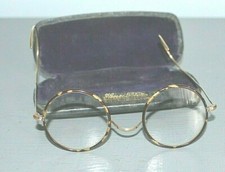 Ancienne Lunette Binocle avec Etui Doublé Or Laminé Henry Peters Lyon 