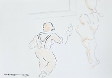 Claude VIETHO - Dessin original - Encre - Enfants