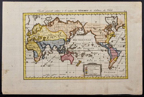 1810 carte monde des - -, du
