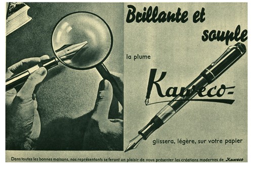 Publicité ancienne plume - la,