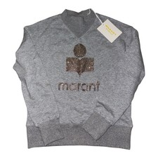 Isabel Marant Étoile SWEATSHIRT MOBY sweatshirt Gris à logo col montant moby