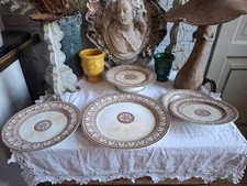 lot anciennes vaisselles patinées compotier plat assiettes fin xix èm