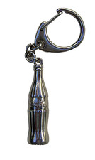 Porte clefs Coca-Cola en metal avec attache rapide.