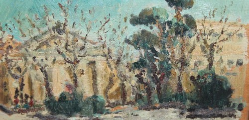Tableau ancien huile - ancien, paysage