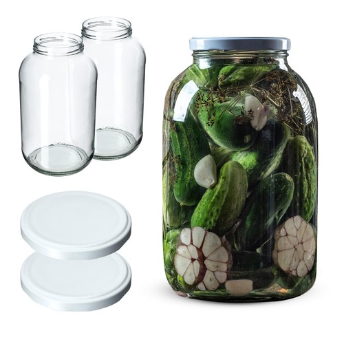 Lot bocaux verre - en, de