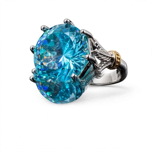 Bague pierre bleue turquoise - bague,