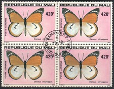 Mali 1980 Yvert PA 400 Bloc de 4 oblitéré Papillons (AK435)