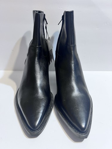 Zara black leather western - leather,