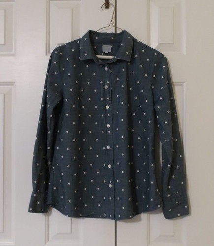 Crew blue chambray - crew, polka