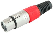 PRO SIGNAL - Prise XLR 3 pôles avec protection en rouge