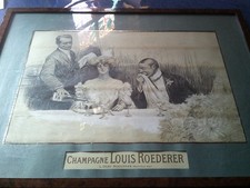 cadre publicitaire litho champagne louis roederer numérotée