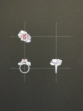 GOUACHÉ - IMPRESSION ORIGINALE - BIJOUX - BAGUE -HAUTE JOAILLERIE- CHANEL