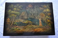 Grande boite laquée - Travail