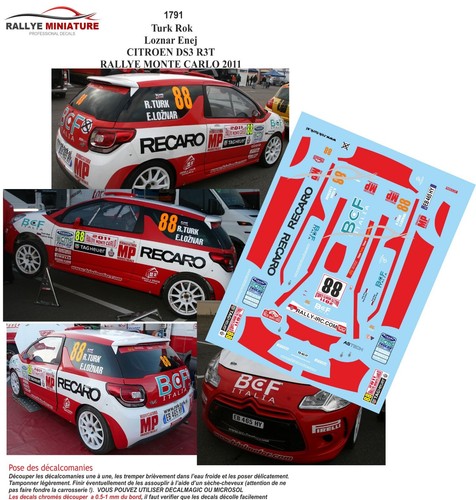 Decals ref 1791 - 1/32, citroen