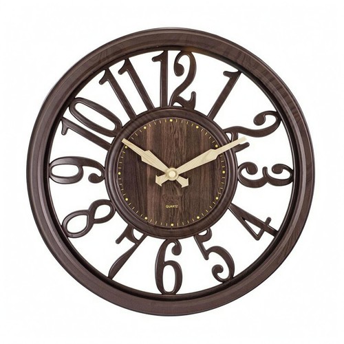 Horloge murale effet bois - horloge,