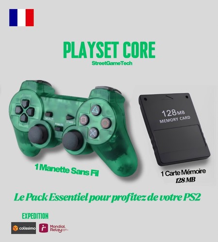 Manette ps2 sans - fil, +
