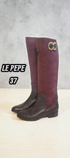 Le pepé Pointure 37 Superbes bottes bordeaux femme en cuir chaussures