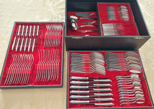 Coffret 138 pièces en métal argenté 100 poinçon CMS style Louis XV No Christofle