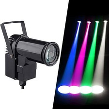 12w RGBW Led Pinspot Dmx 512 Lumiere Disco pour Boule a Facettes Projecteur B...