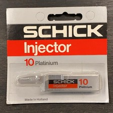 SCHICK INJECTOR Pack 10 Lames PLATINIUM Cartouches Rasoir VINTAGE Original Razor