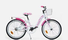 Vélo 20 Smarty Pour Fille Blanche Avec Panier Et Béquille Dino Bikes